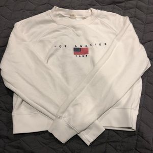 White cropped sweater